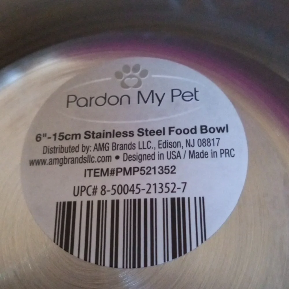 Lot of 2 Stainless Steel Pet Dishes